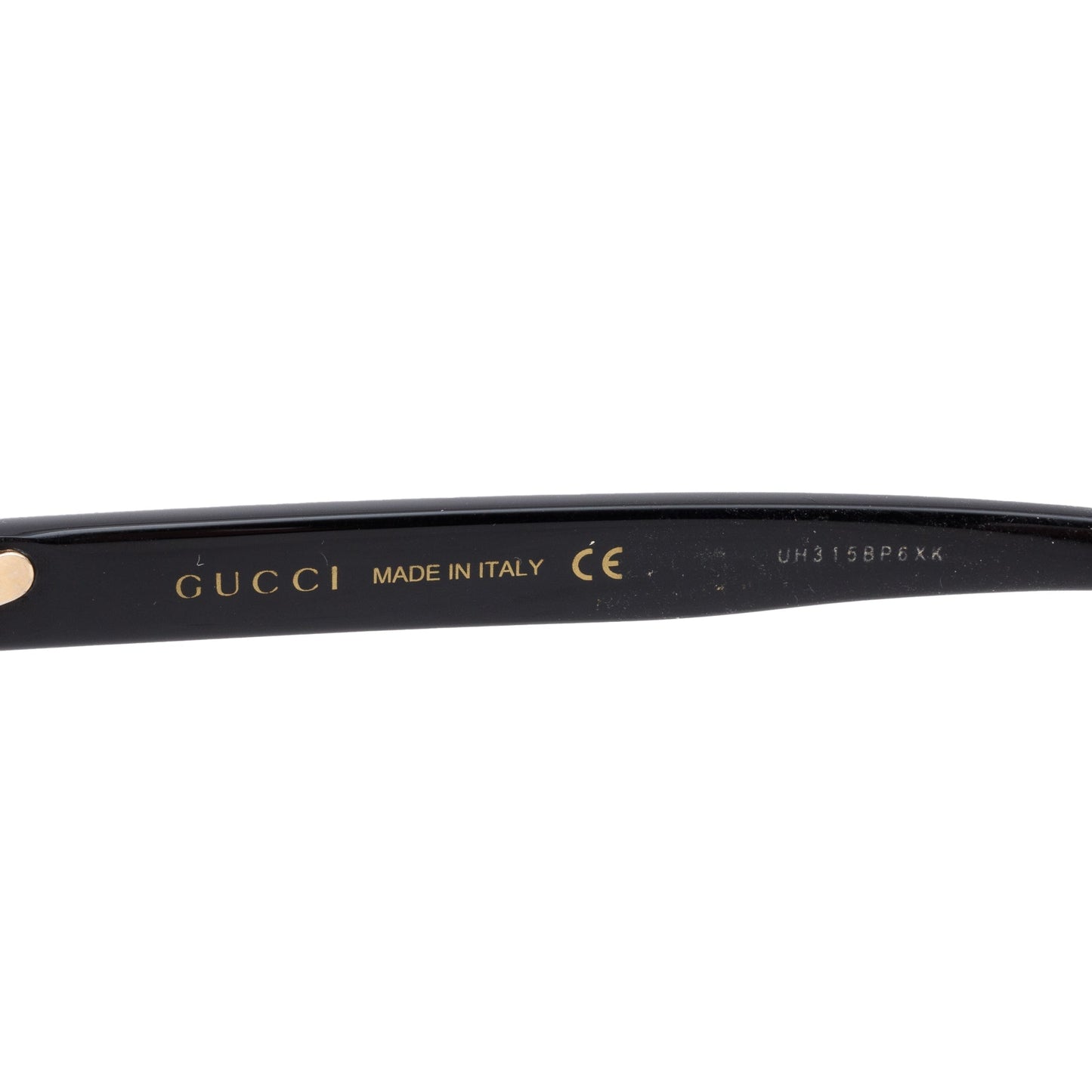 Gucci GG0418S Black Acetate Crystal Logo Oversized Square Sunglasses