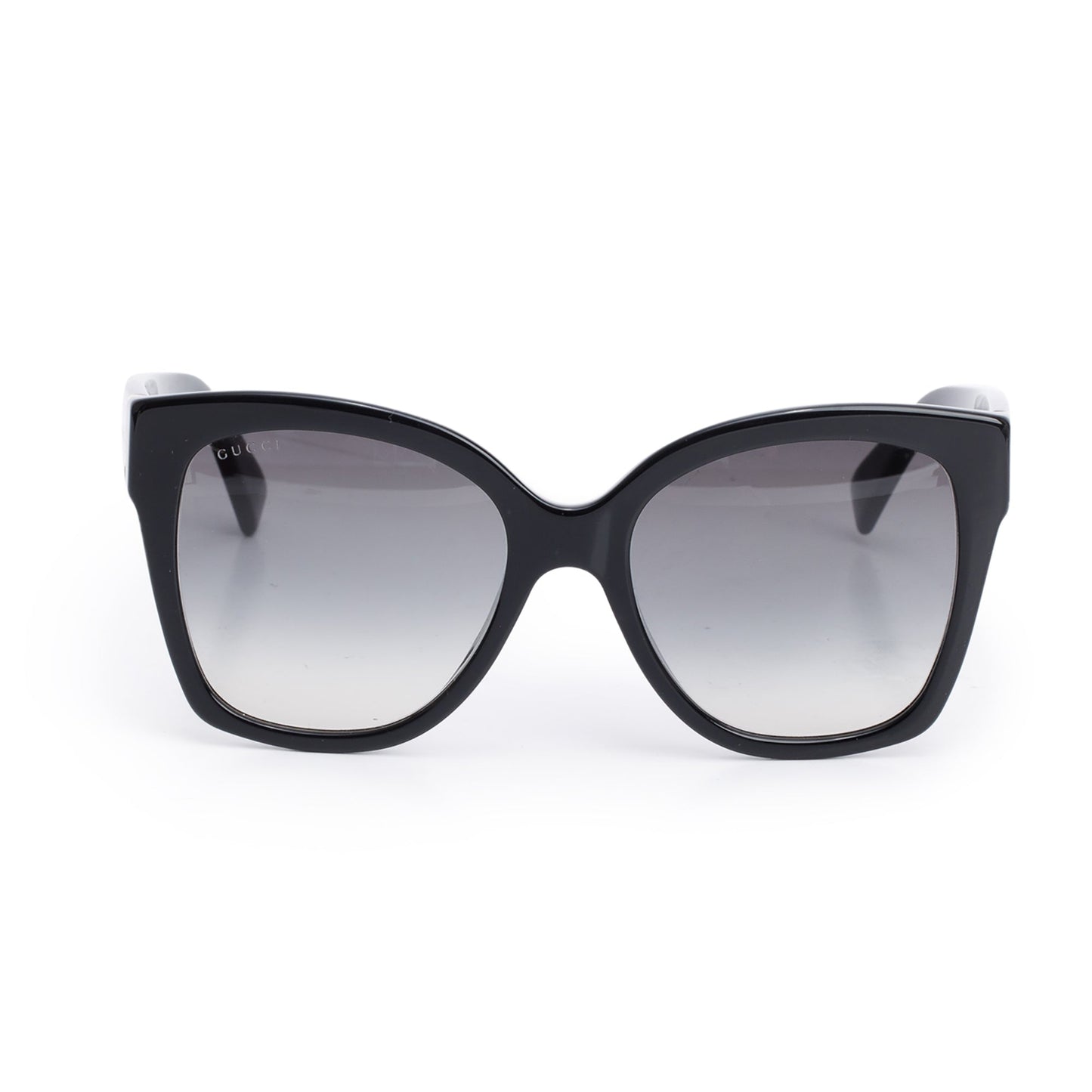 Gucci GG0469S Black Acetate Webi Accent Oversize Square Sunglasses