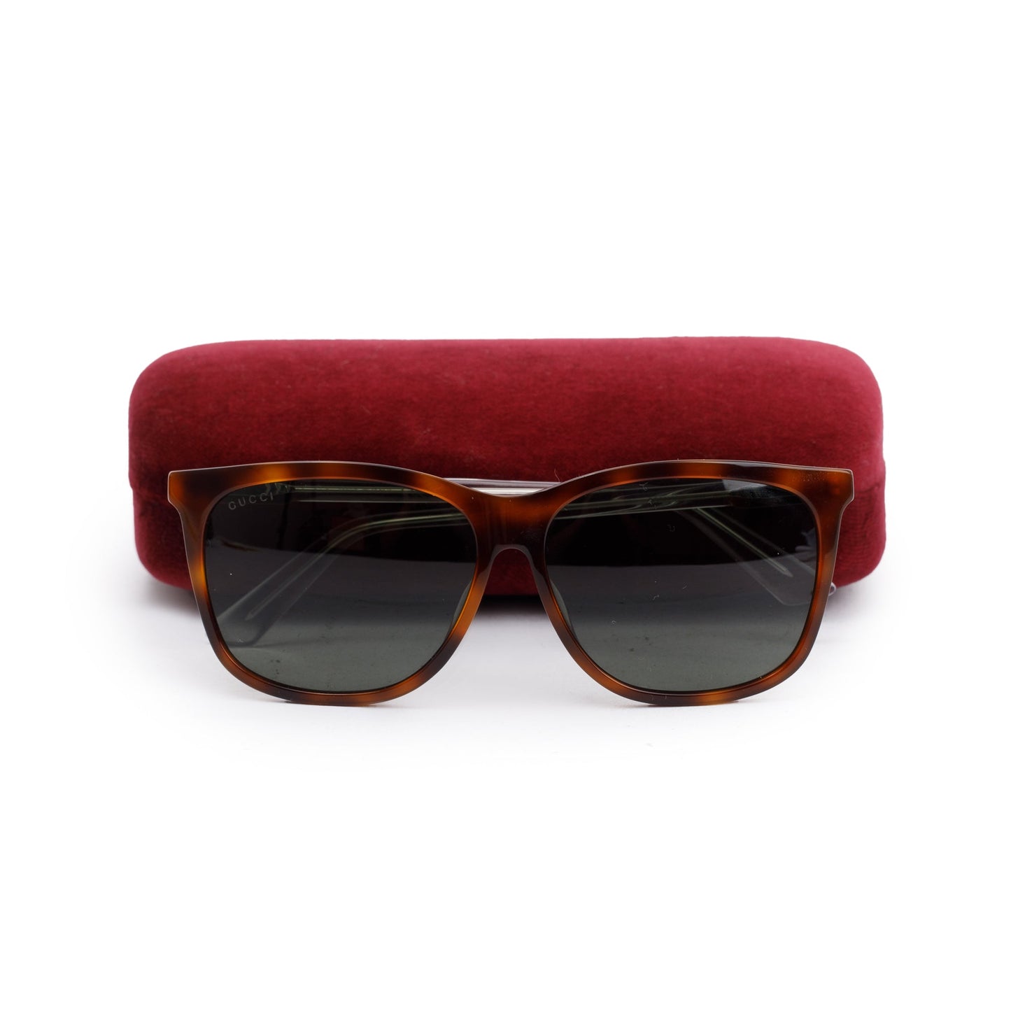 Gucci GG0495SA Brown Acetate Square Frame Sunglasses