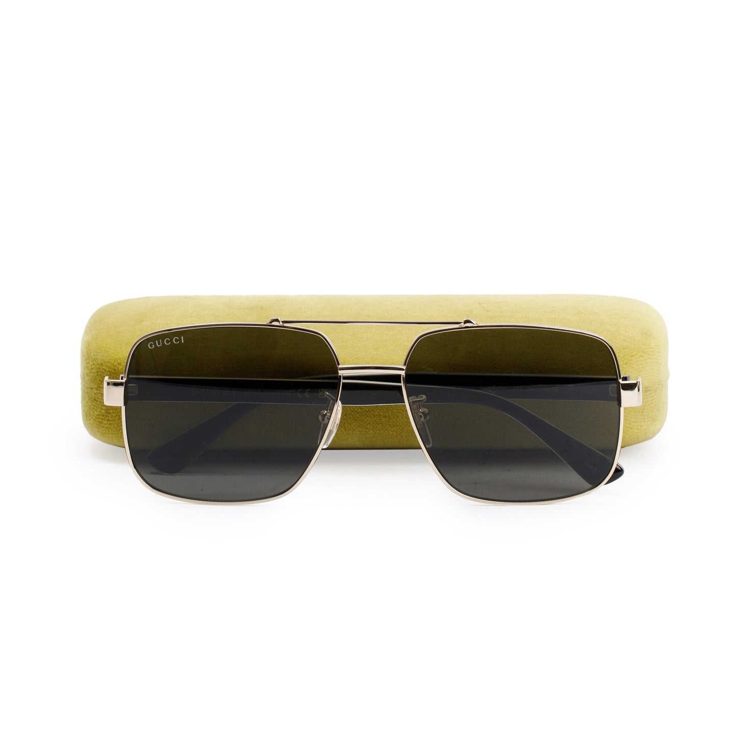 Gucci GG0529S Gold-Tone Frame Aviator Sunglasses