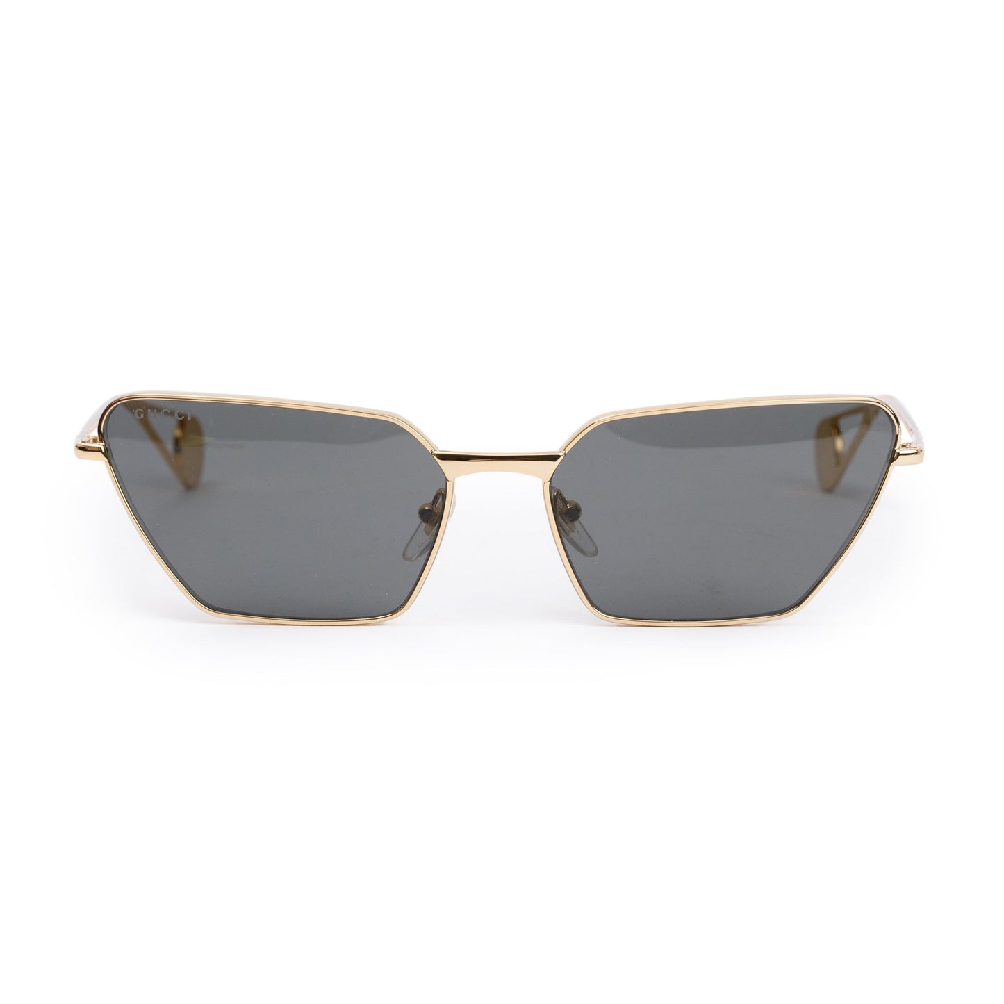 Gucci GG0538S Gold-Tone Frame Rectanglar Sunglasses
