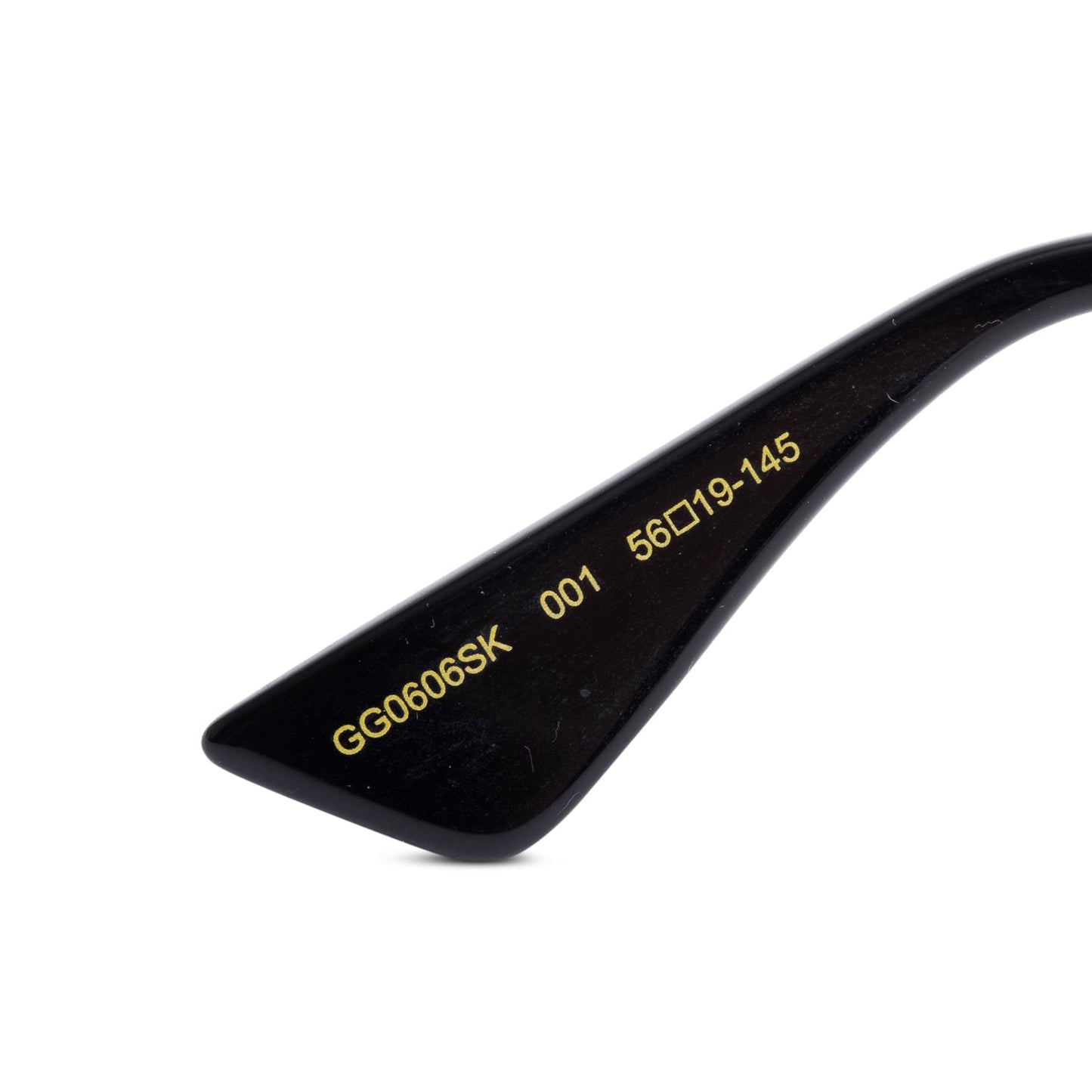 Gucci GG0606SK Gold Tone Black Acetate Cat-Eye Sunglasses