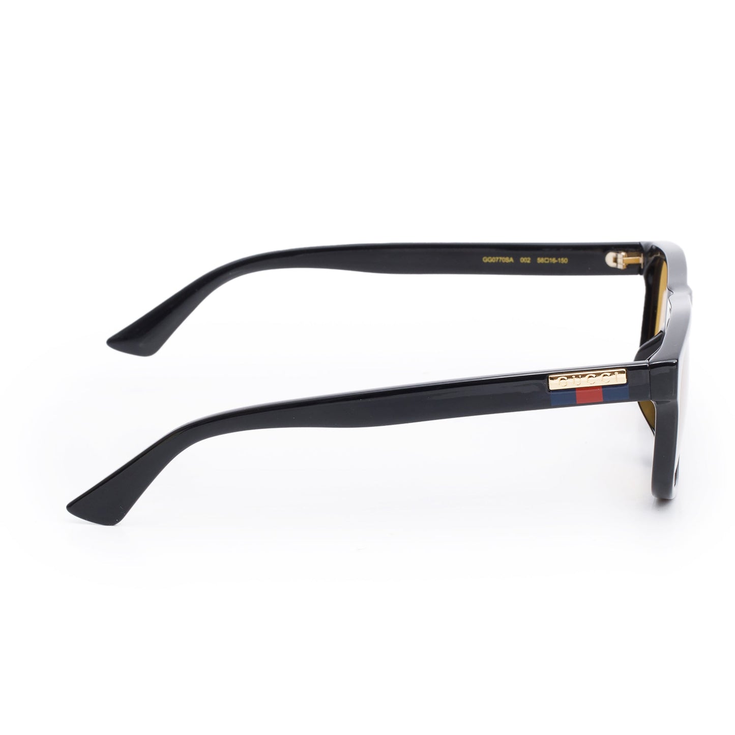 Gucci GG0770SA Black Acetate Rectangular Sunglasses