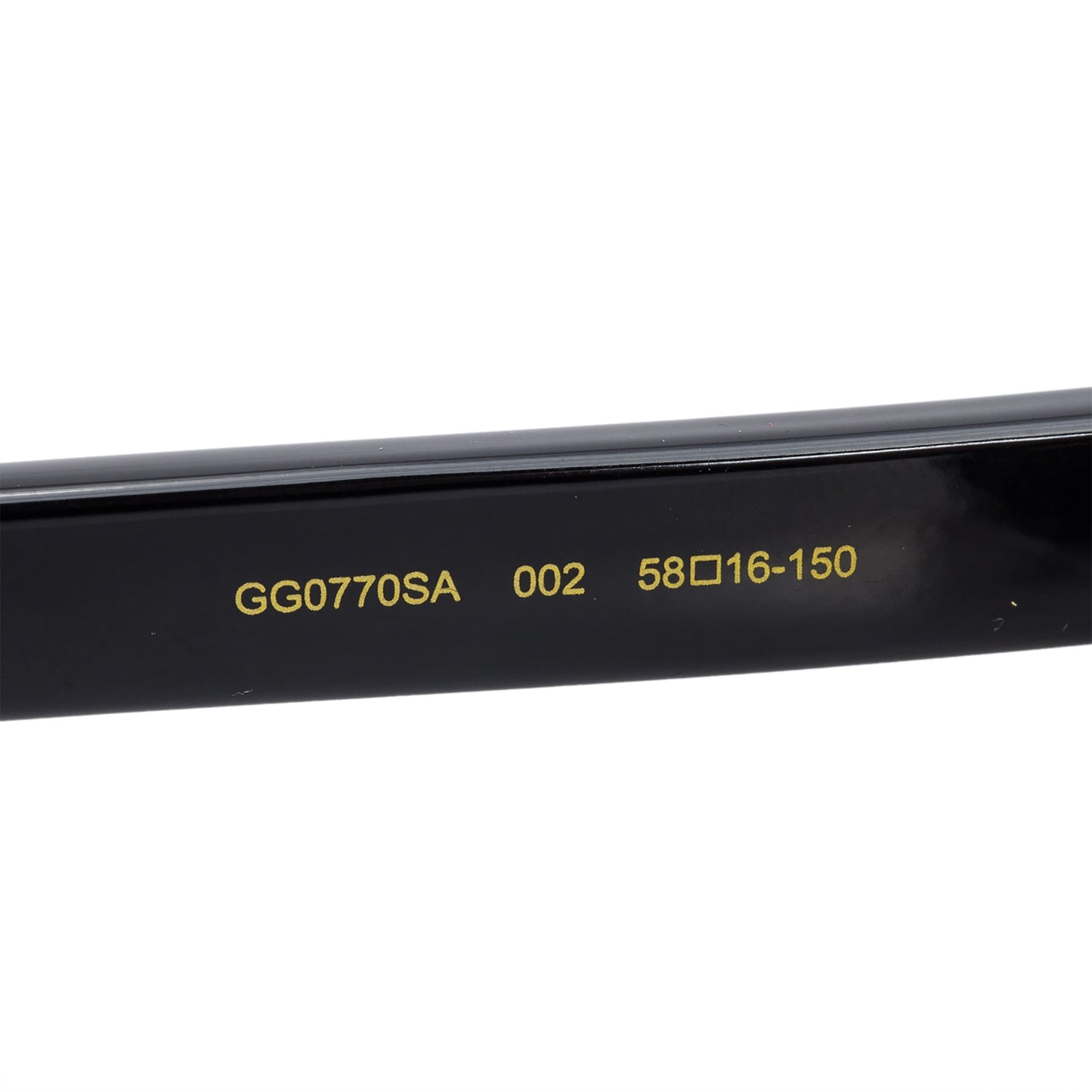 Gucci GG0770SA Black Acetate Rectangular Sunglasses