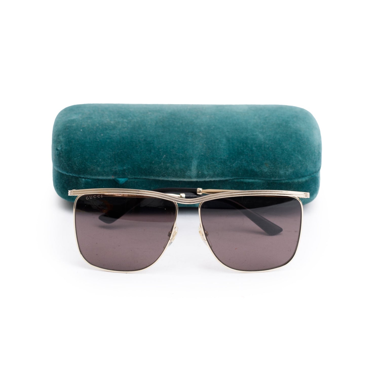 Gucci GG0821S Gold-Tone Frame Square Sunglasses
