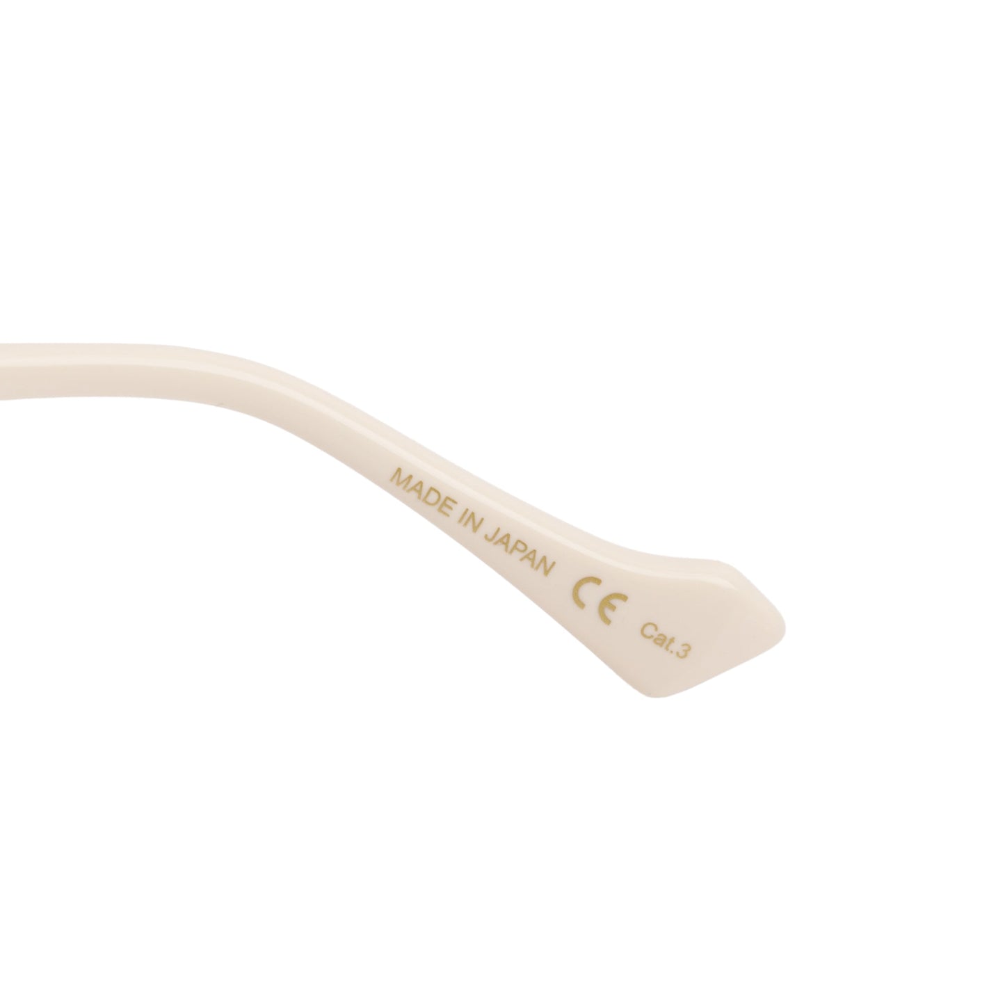 Gucci GG0872S Gold Tone Metal White Acetate Green Round Sunglasses