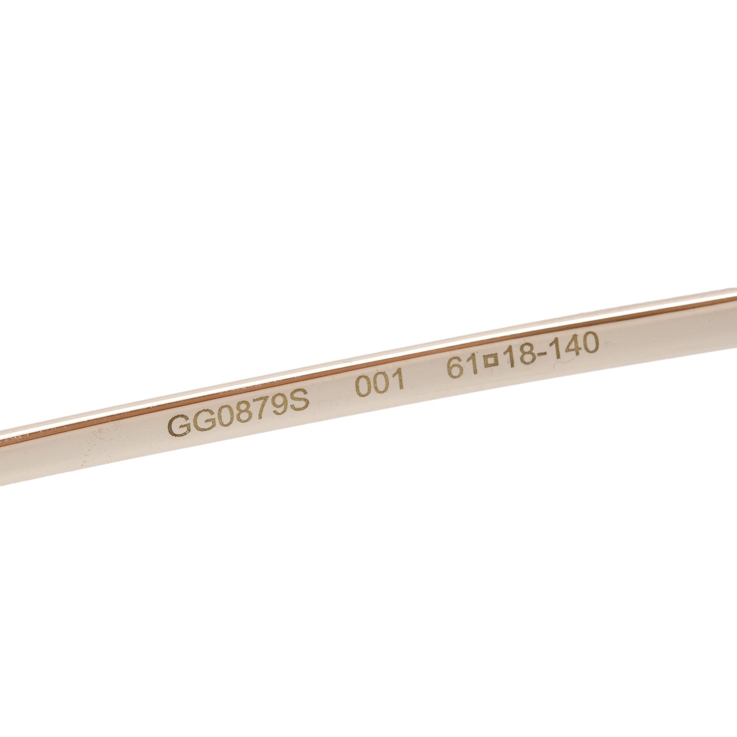 Gucci GG0879S Rose Gold Tone Metal Havana Acetate Horsebit Oversize Square Sunglasses