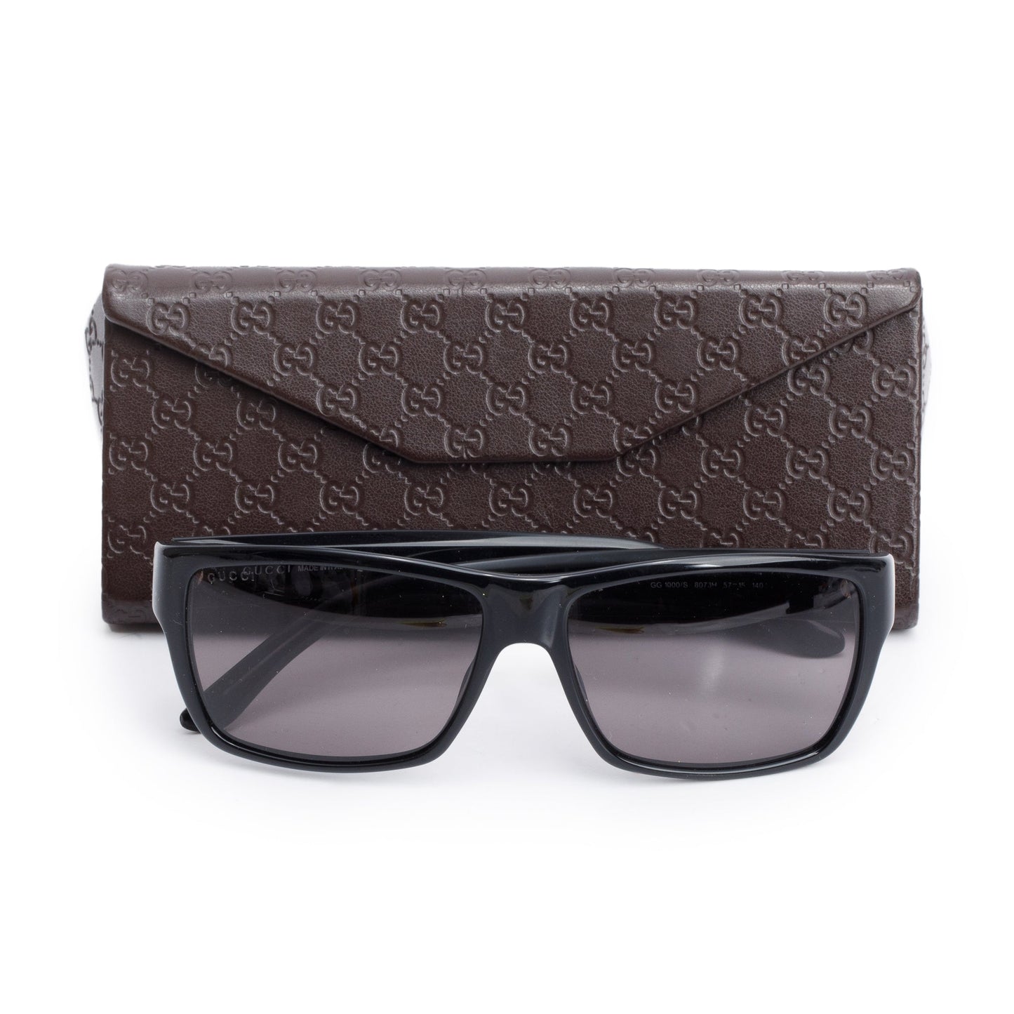 Gucci GG1000/S Black Diamantissima Acetate Square Sunglasses