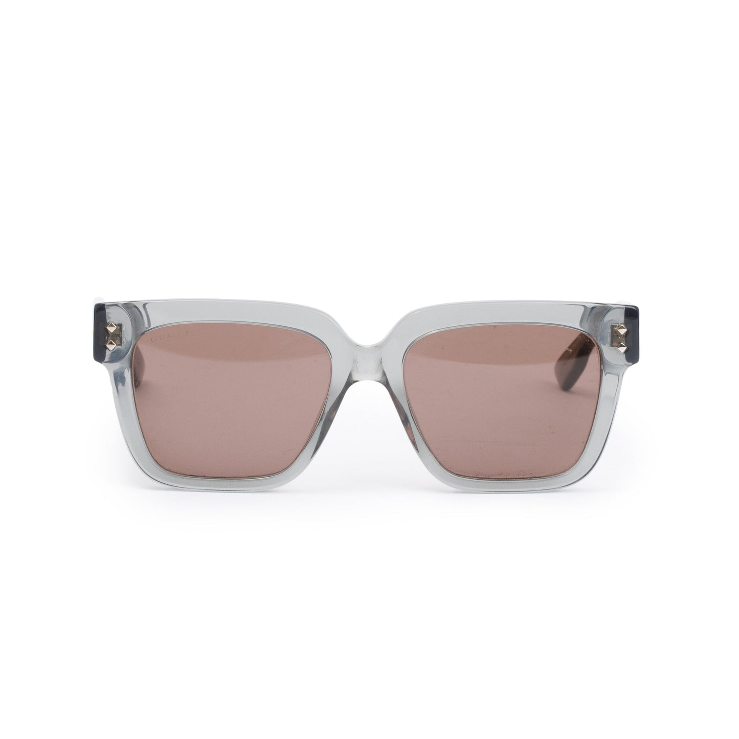 Gucci GG1084S Transparent Green Acetate Square Frame Sunglasses