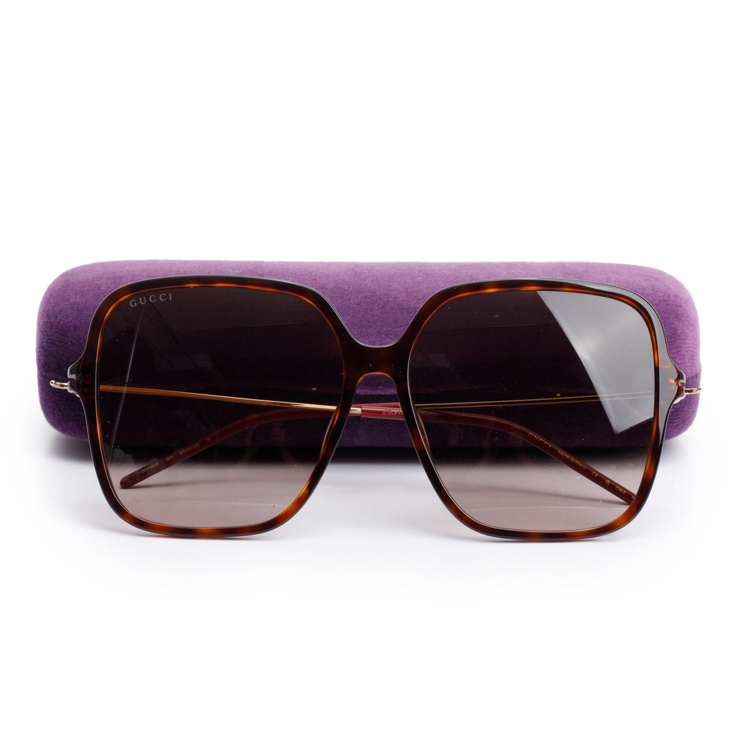 Gucci GG1267/S Brown Havana Acetate GG Oversize Square Sunglasses