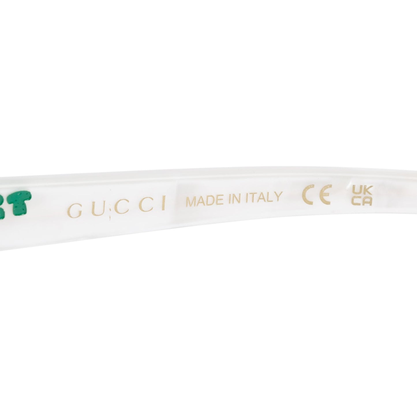 Gucci GG1376SA White Acetate 'Dans Le Vert Gucci' Square Sunglasses
