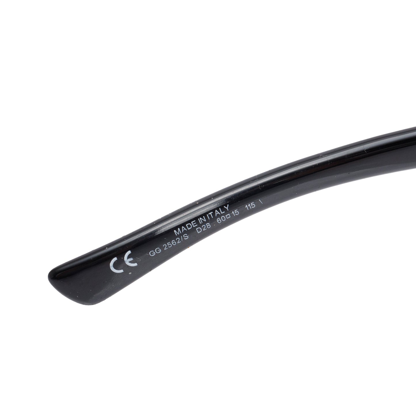 Gucci GG2562/S Black Acetate Horsebit Accent Square Sunglasses