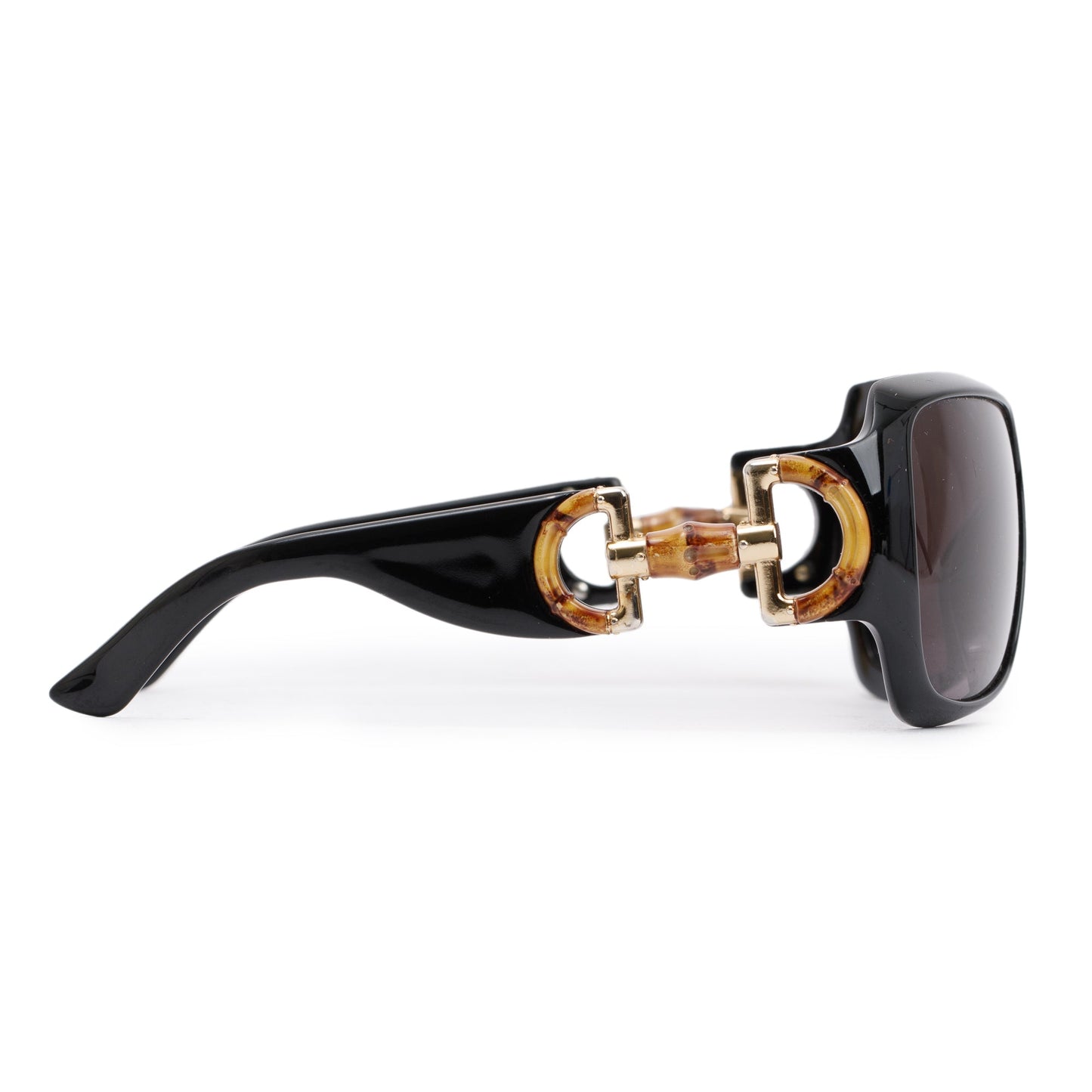 Gucci GG2969/S Black Acetate Bamboo Horsebit Sunglasses