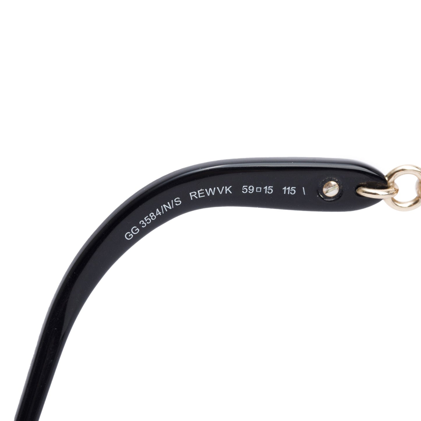 Gucci GG3584/N/S Black Acetate Crystal Marina Chai Accent Oversize Square Sunglasses