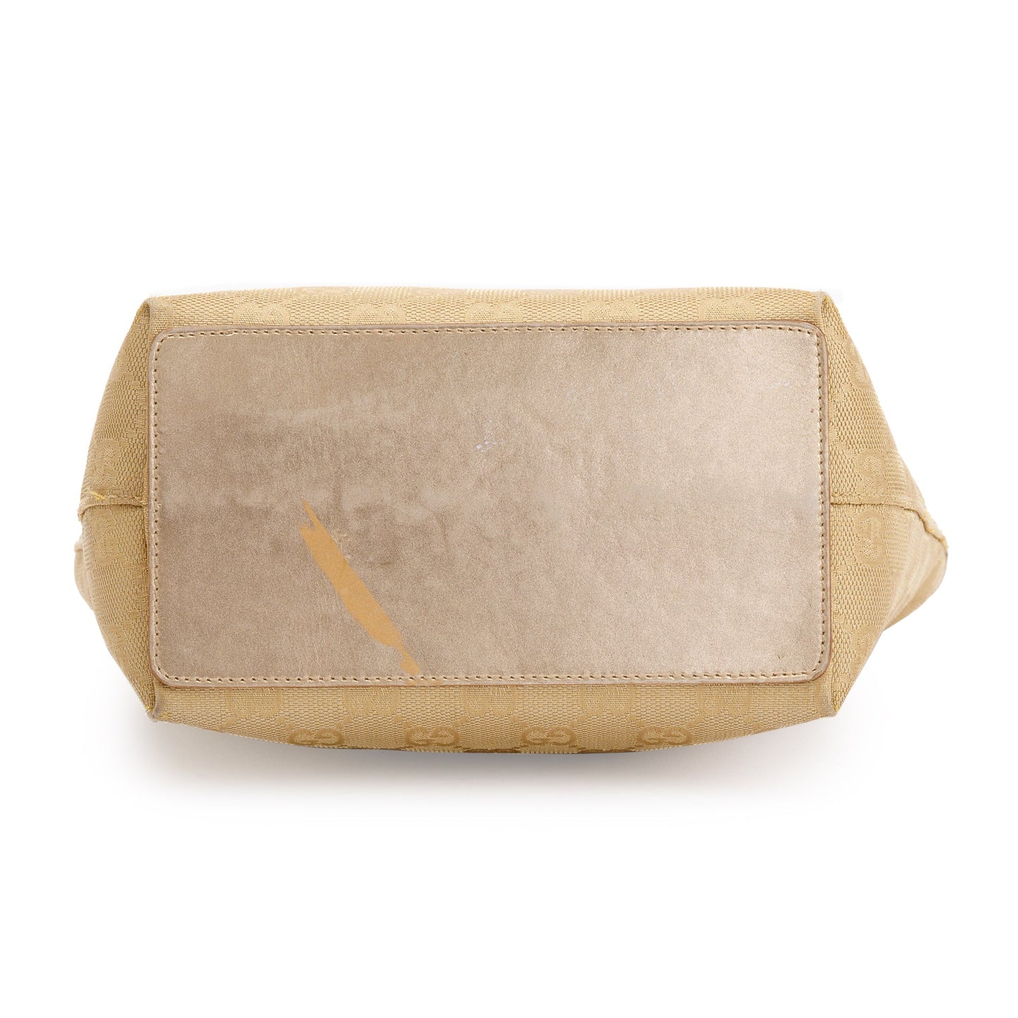 Gucci Gold GG Canvas Small Bucket Tote