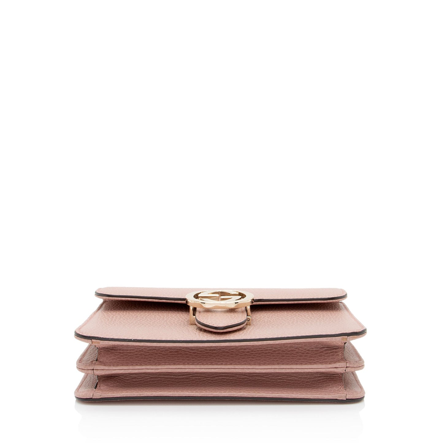 Gucci Grained Calfskin Interlocking G Small Shoulder Bag (SHF-eMNjXX)