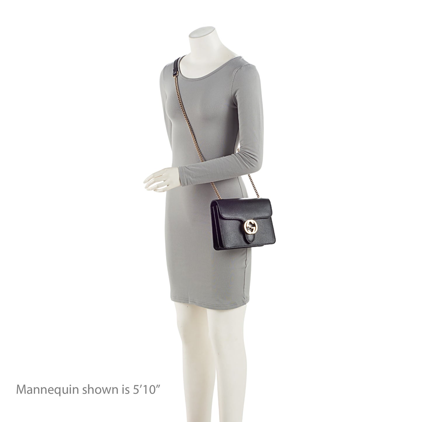 Gucci Grained Calfskin Interlocking G Small Shoulder Bag