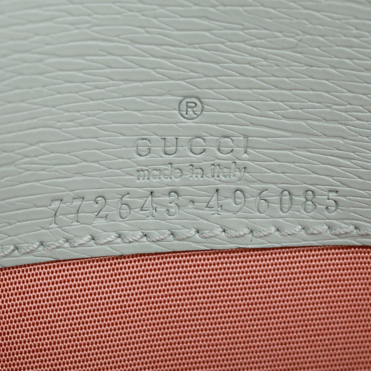 Gucci Green Calfskin Leather Chain Wallet with Gucci Script
