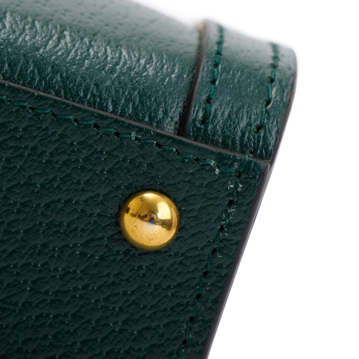 Gucci Green Calfskin Leather Diana Mini Tote Bag