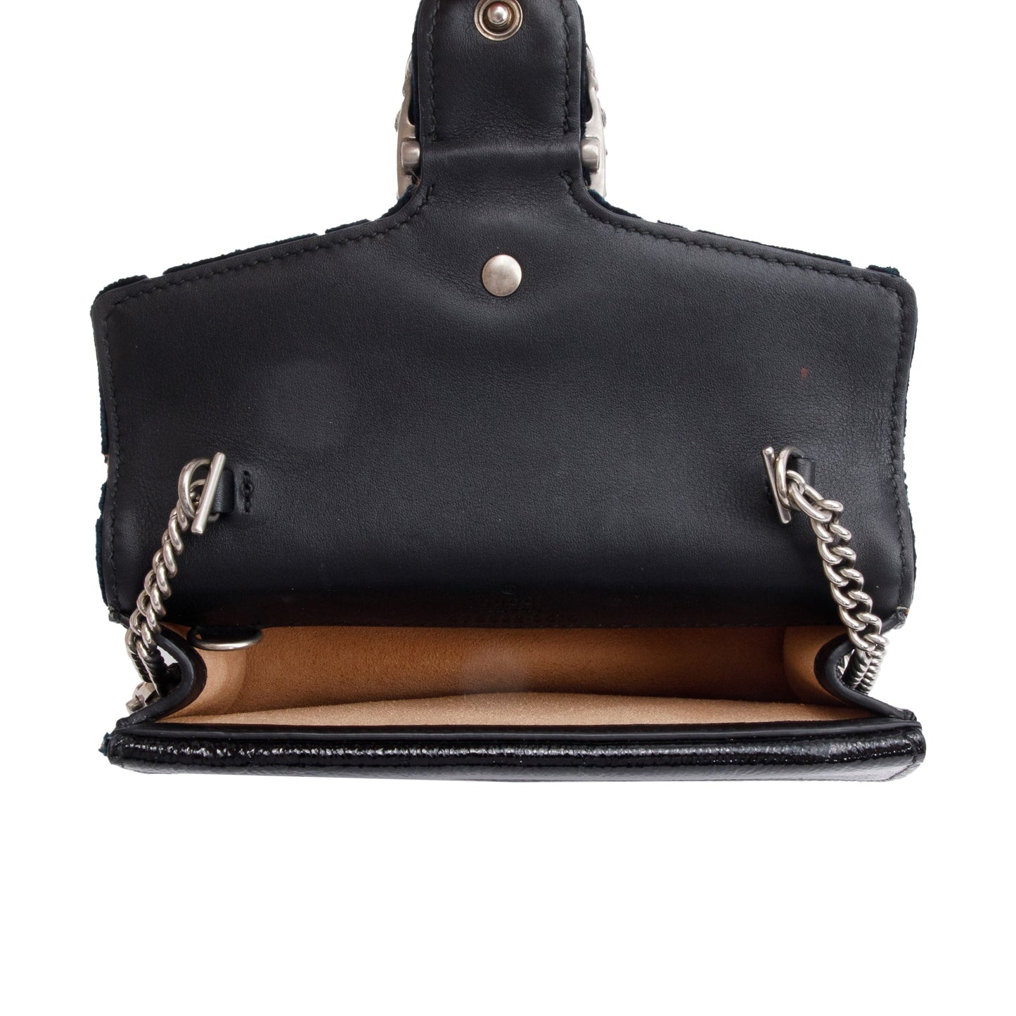 Gucci Green GG Embossed Velvet Dionysus Super Mini Bag