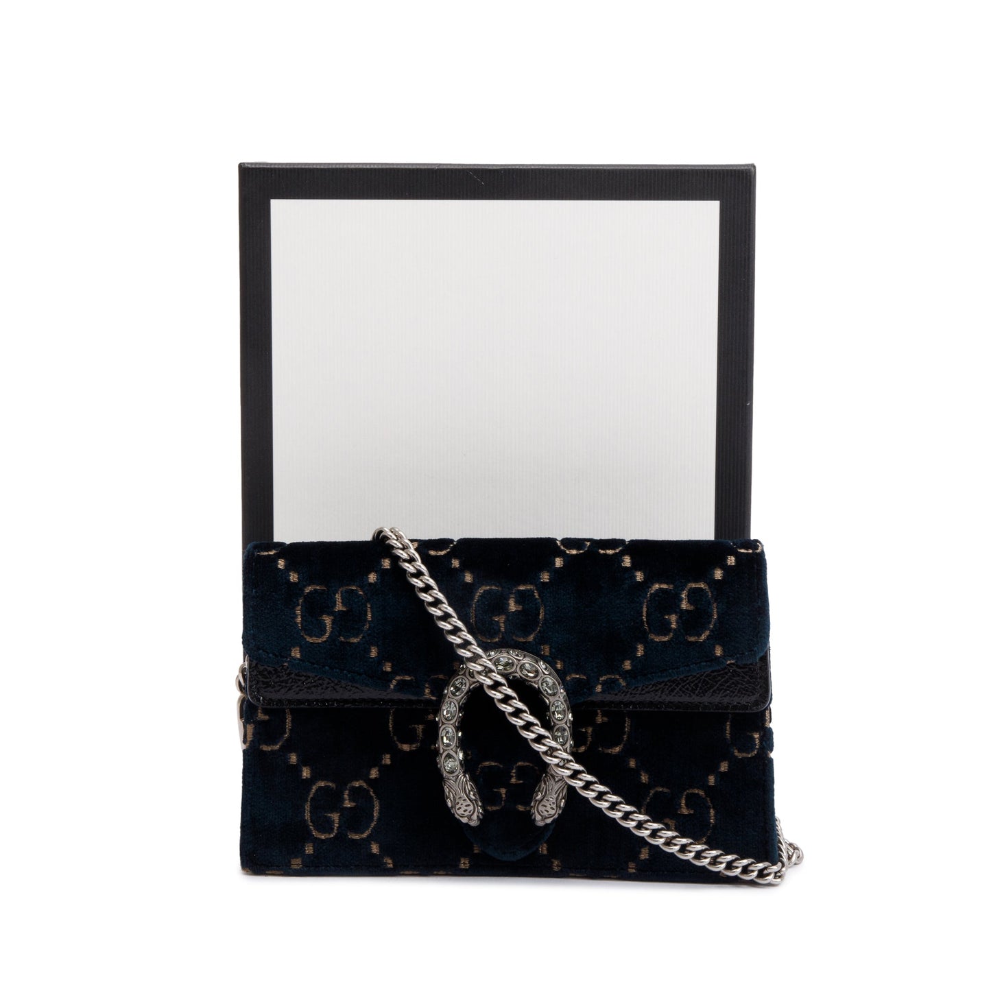 Gucci Green GG Embossed Velvet Dionysus Super Mini Bag