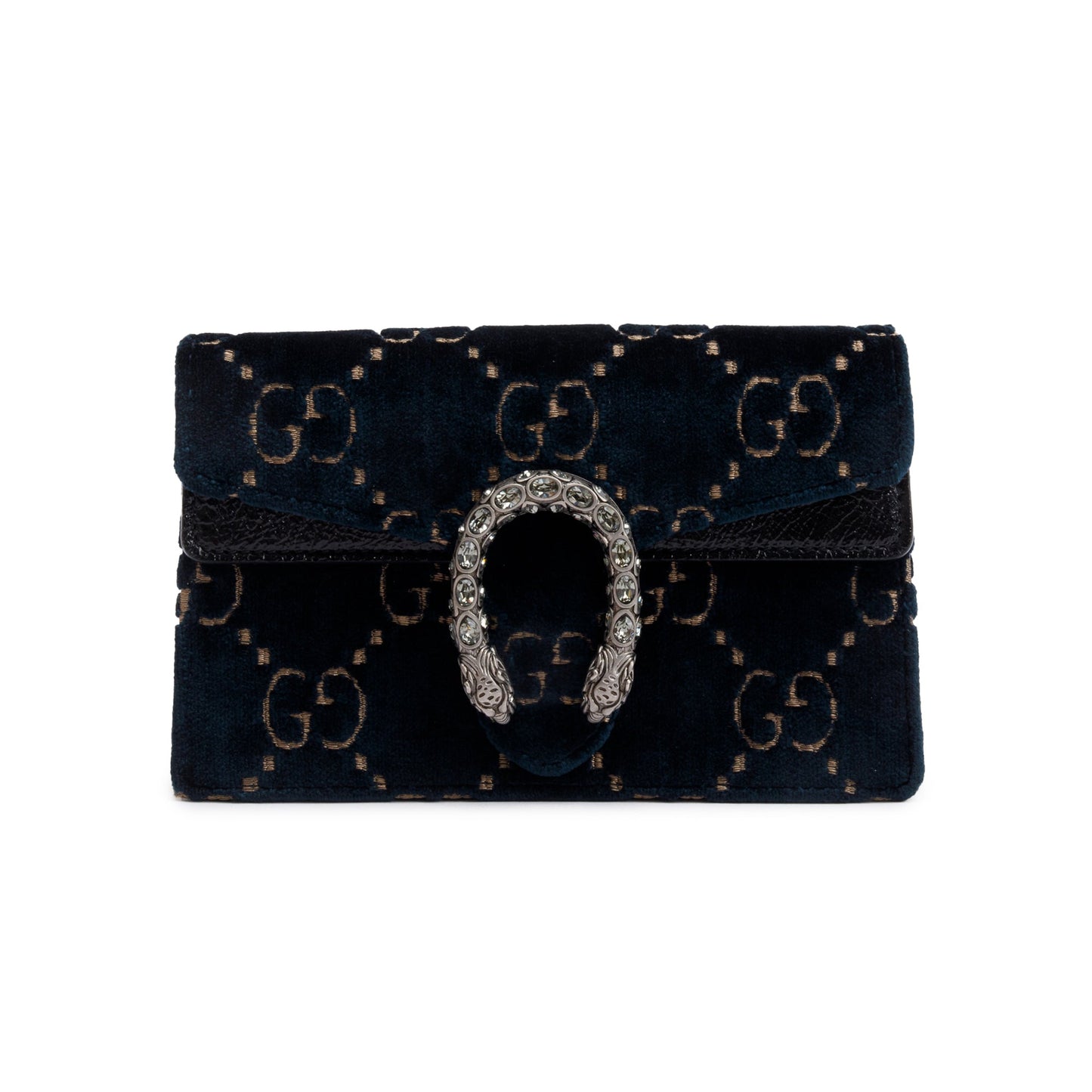 Gucci Green GG Embossed Velvet Dionysus Super Mini Bag