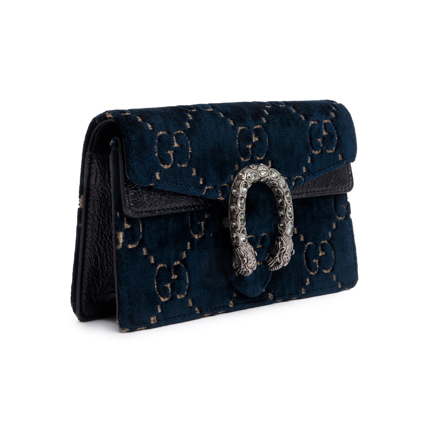 Gucci Green GG Embossed Velvet Dionysus Super Mini Bag