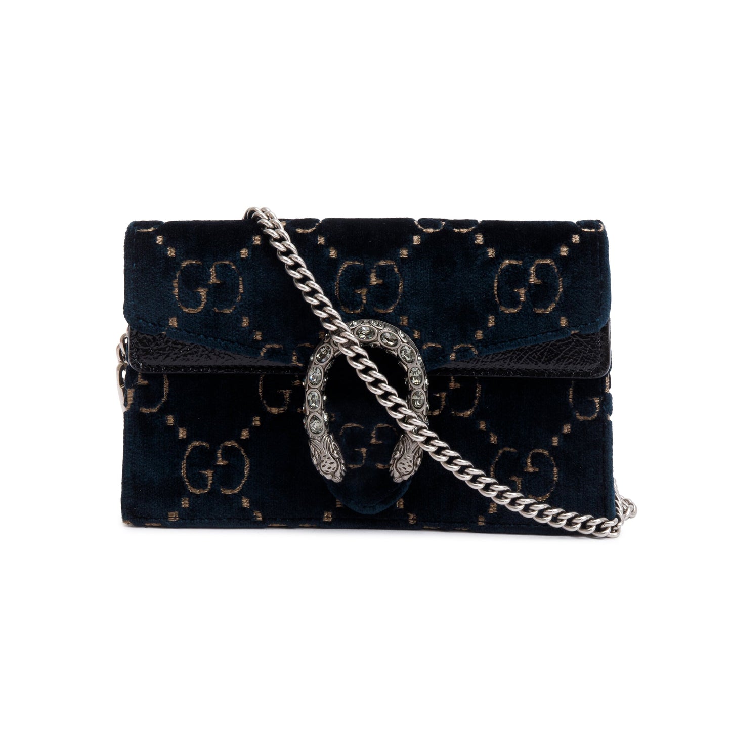 Gucci Green GG Embossed Velvet Dionysus Super Mini Bag