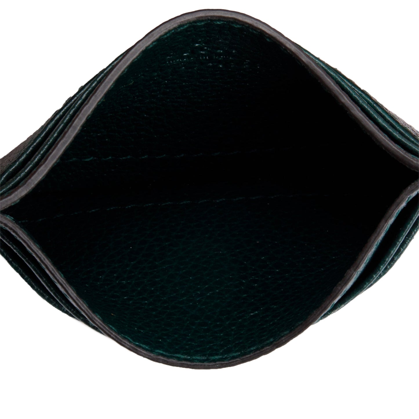 Gucci Green Grainy Leather Zumi Card Holder