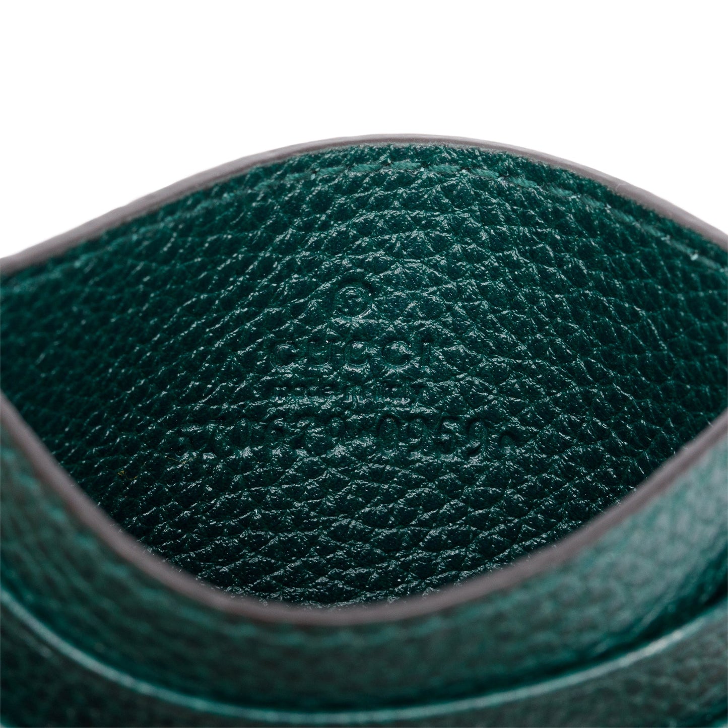 Gucci Green Grainy Leather Zumi Card Holder