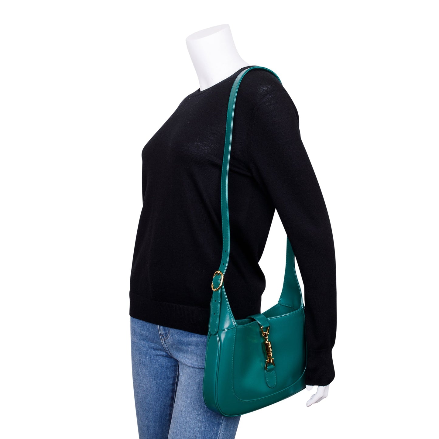 Gucci Green Leather Jackie 1961 Small Shoulder Bag