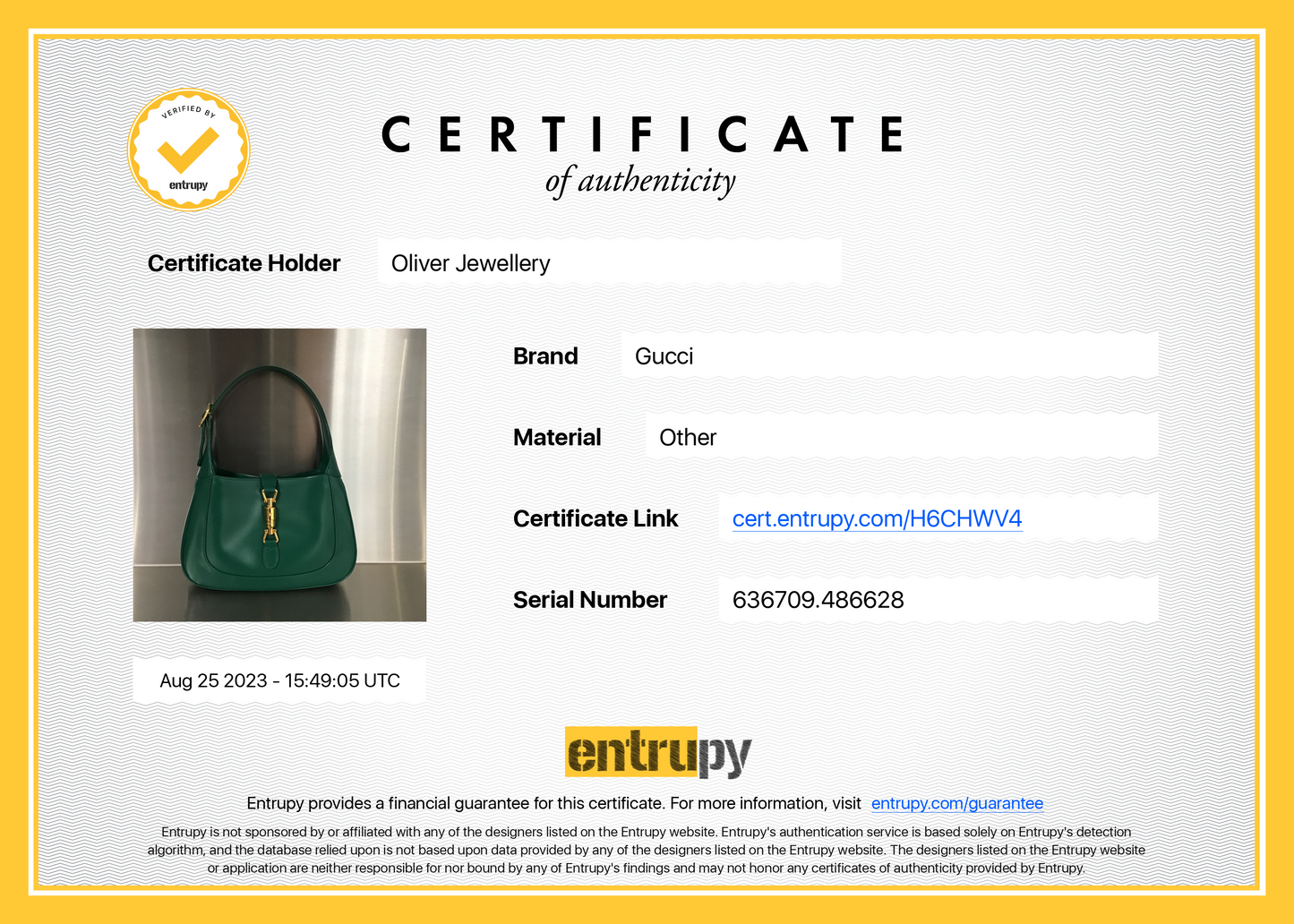 Gucci Green Leather Jackie 1961 Small Shoulder Bag
