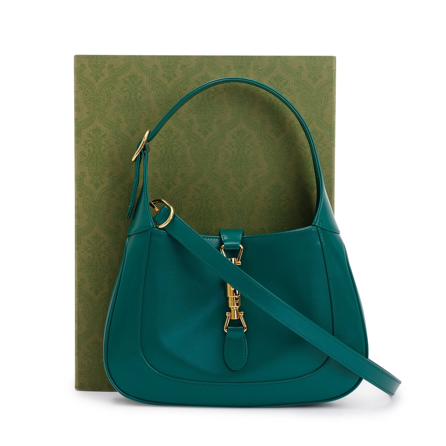 Gucci Green Leather Jackie 1961 Small Shoulder Bag