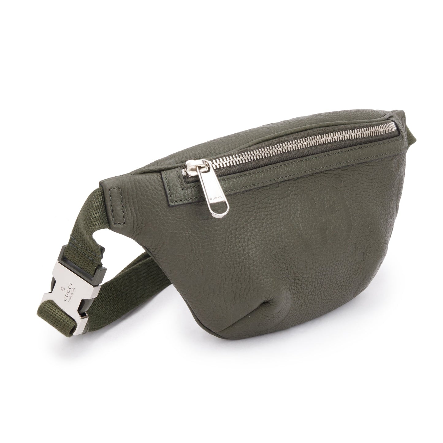 Gucci Green Leather Jumbo GG Small Belt Bag