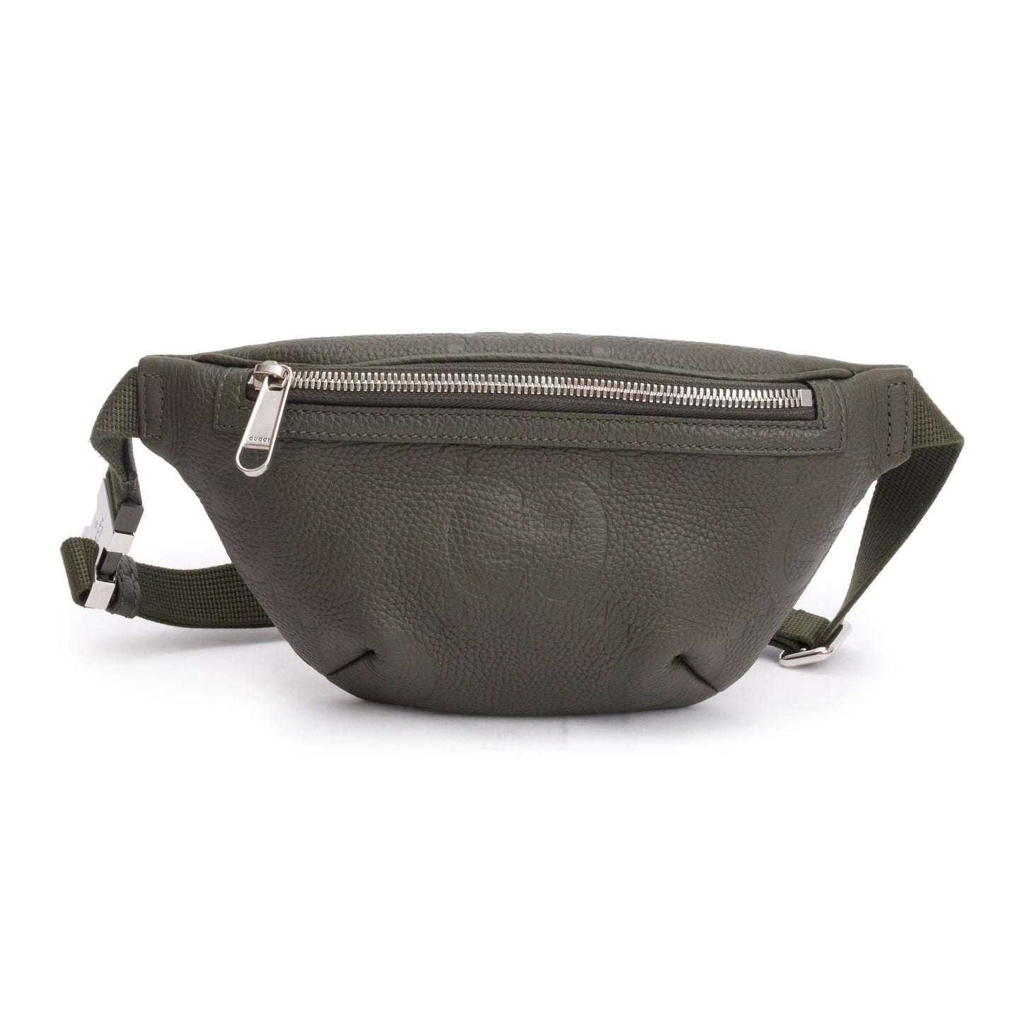 Gucci Green Leather Jumbo GG Small Belt Bag