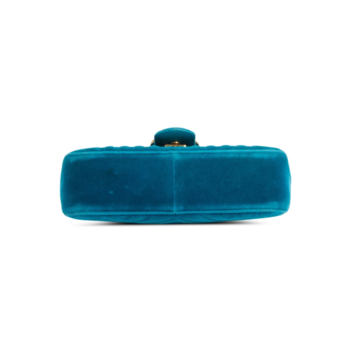 Gucci Green Velvet Matelasse GG Marmont Small Shoulder Bag