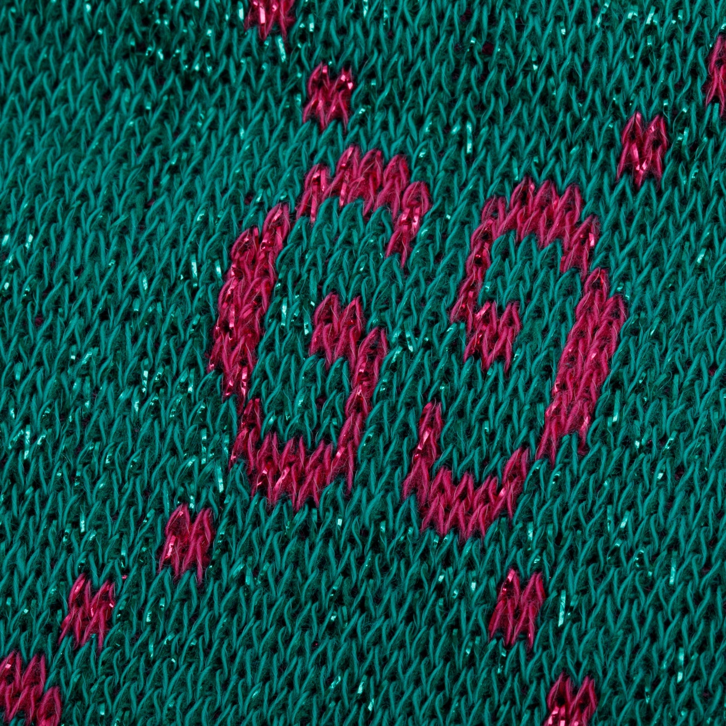 Gucci Green/Pink Cotton Lame GG Long Socks, Size S