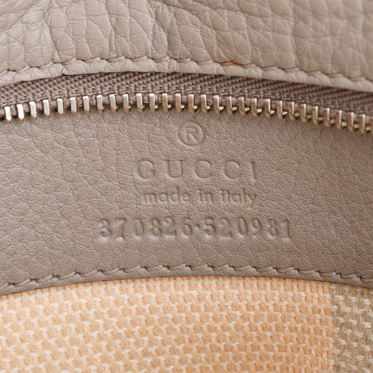 Gucci Grey Calfskin Leather Medium Bamboo Daily Crossbody Bag