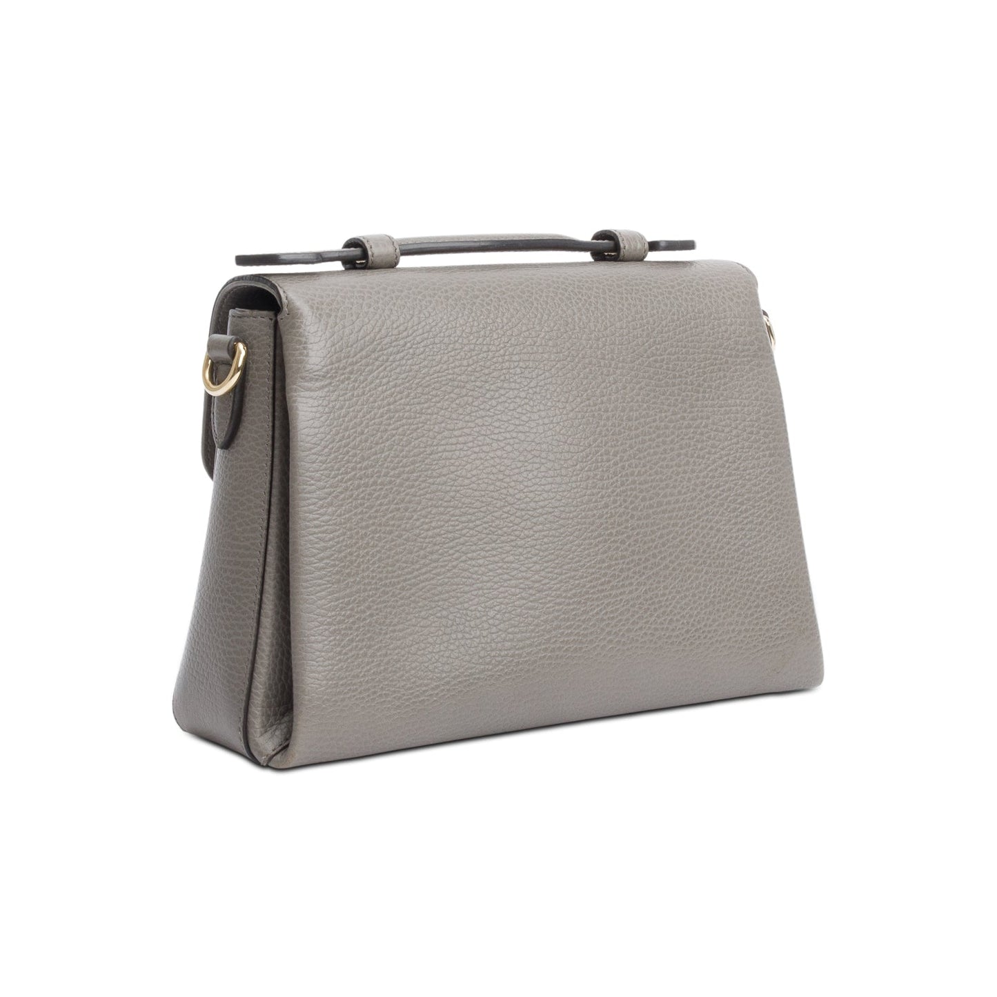 Gucci Grey Dollar Leather Interlocking G Top Handle Shoulder Bag
