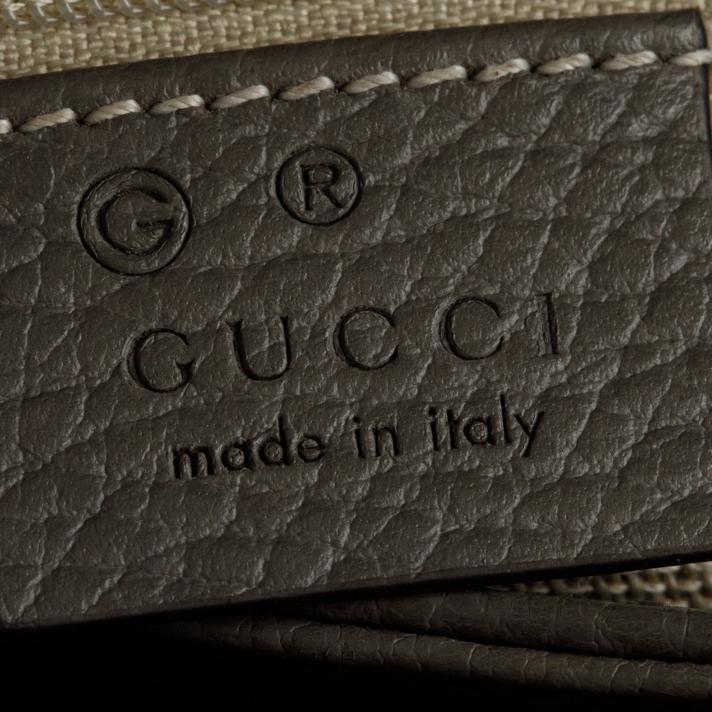 Gucci Grey Dollar Leather Interlocking G Top Handle Shoulder Bag