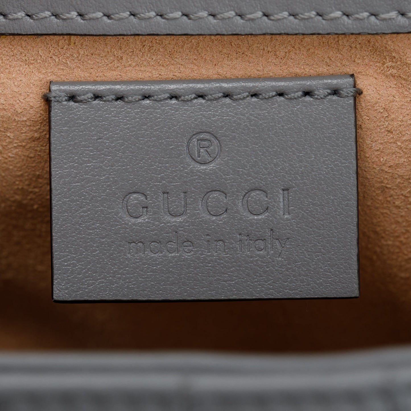 Gucci Grey GG Marmont Matelasse Leather Super Mini Bag