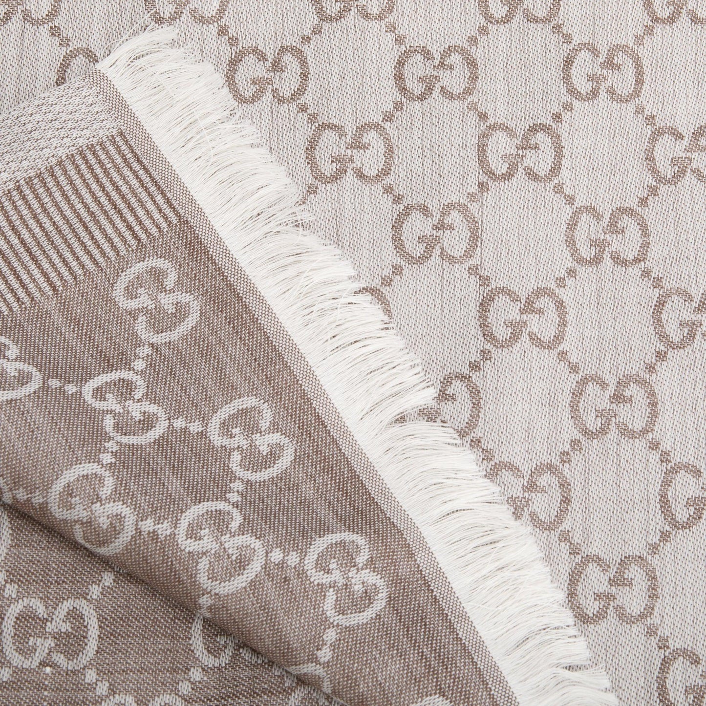 Gucci Grey Jacquard GG Silk Scarf