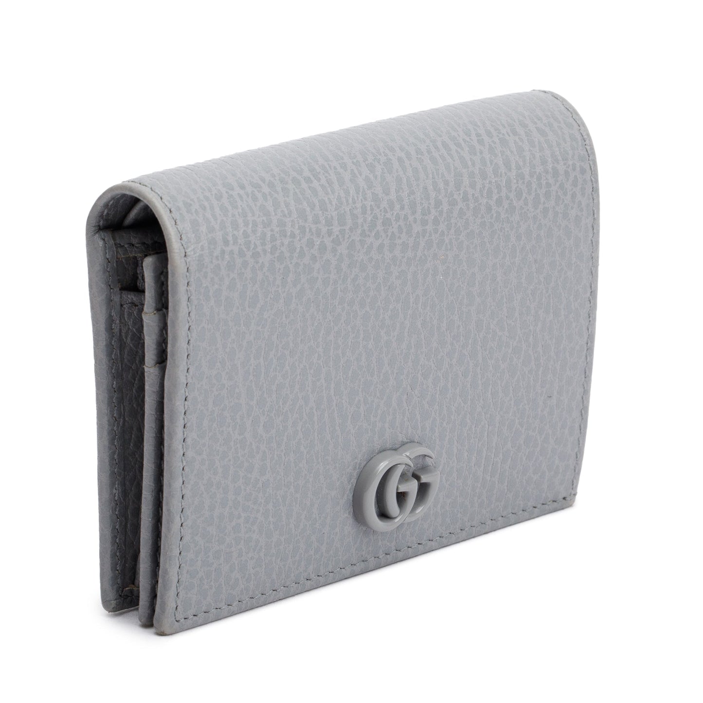 Gucci Grey Leather Card Case Wallet