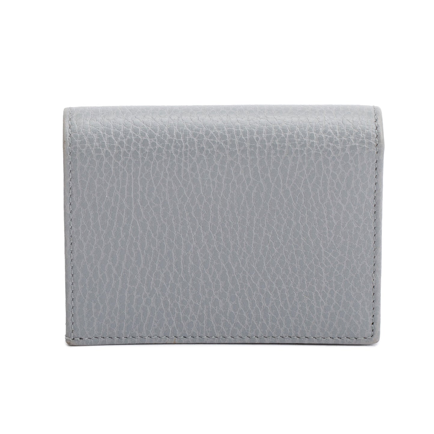 Gucci Grey Leather Card Case Wallet