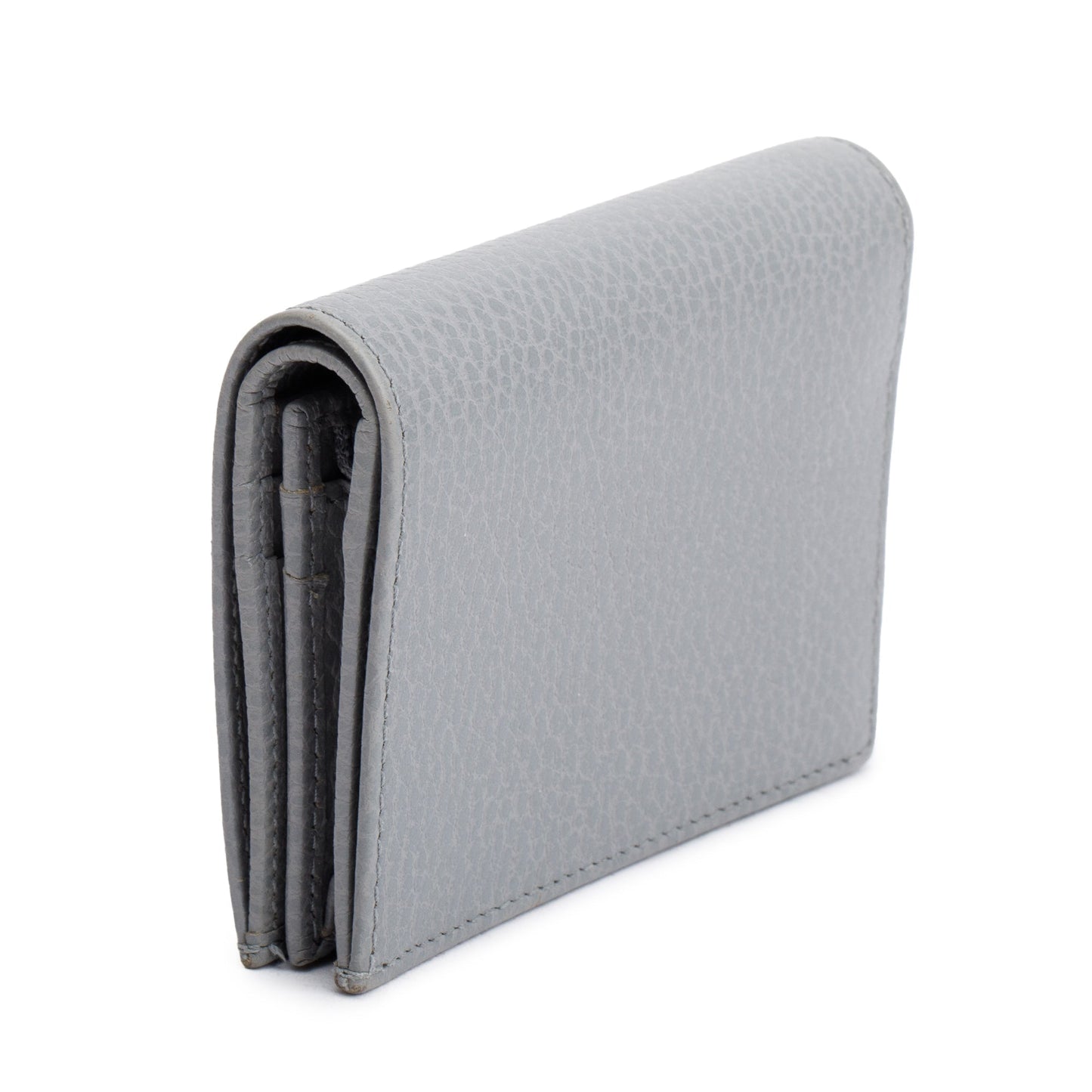 Gucci Grey Leather Card Case Wallet