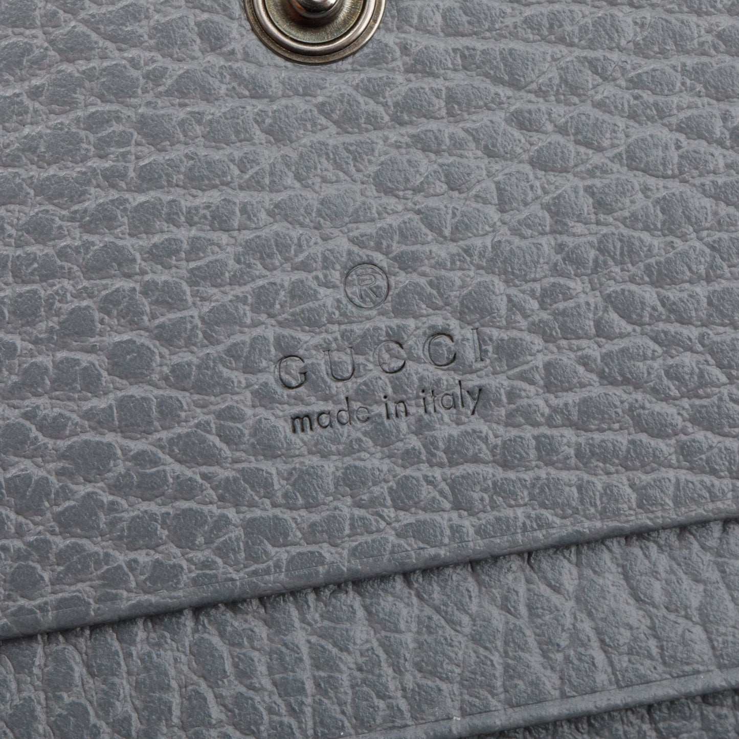 Gucci Grey Leather Card Case Wallet