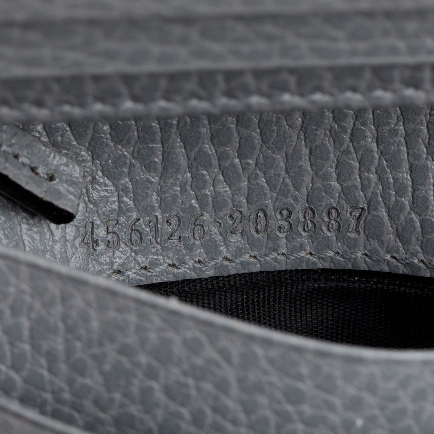 Gucci Grey Leather Card Case Wallet