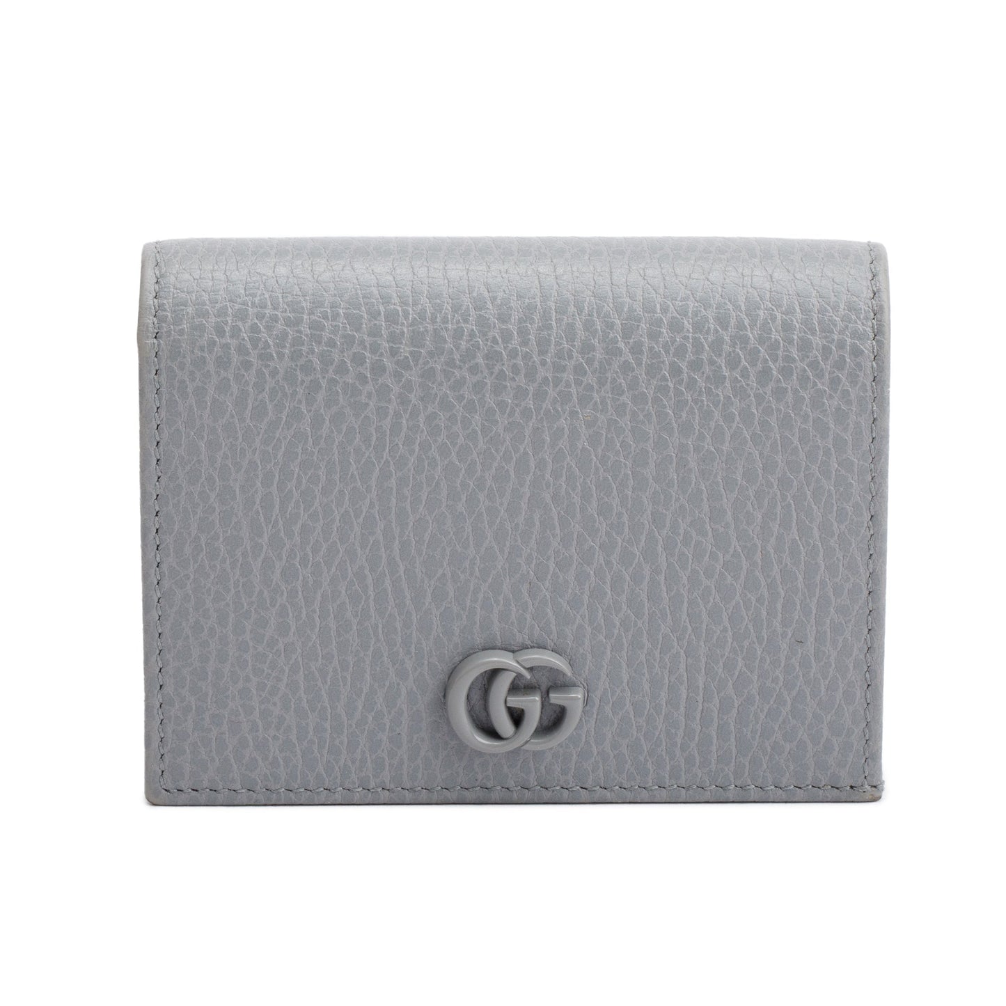 Gucci Grey Leather Card Case Wallet