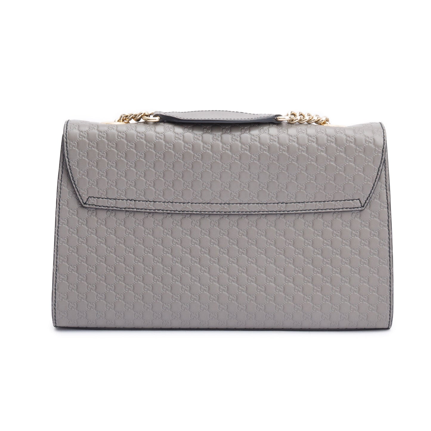 Gucci Grey Microguccissima Leather Medium Emily Chain Shoulder Bag