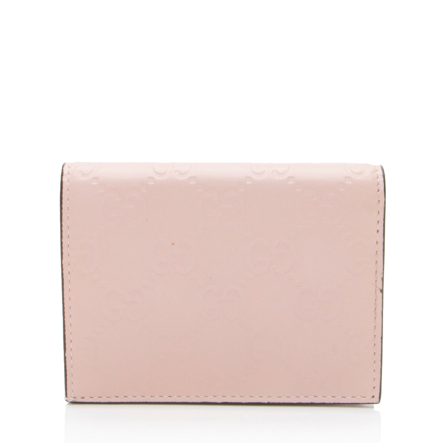 Gucci Guccissima Leather Crystal Cat Card Case (SHF-hencsi)
